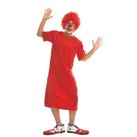 Costume de clown rouge pour adulte