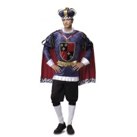 Costume de luxe de roi médiéval pour hommes