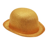 Chapeau melon doré - 58 cm