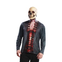 T-shirt de costume de squelette avec veste
