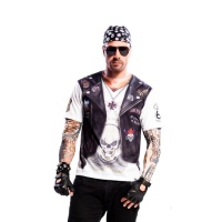 T-shirt de costume de motard de l'enfer pour hommes