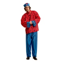 Costume chinois rouge pour hommes