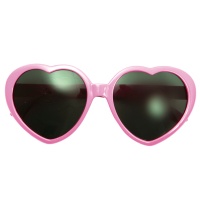 Lunettes en forme de coeur à monture rose