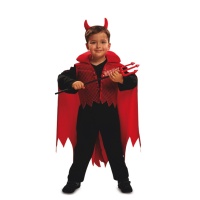 Costume de diable rouge et noir pour enfants