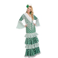 Costume de sevillana vert pour femmes