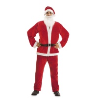Costume de Père Noël avec chapeau et barbe pour hommes