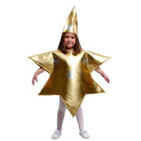 Costume d'étoile de Noël en or pour enfants