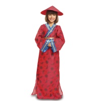 Costume chinois rouge pour filles