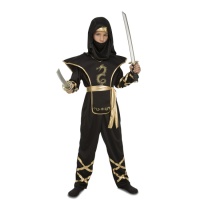 Costume de ninja noir et or pour enfants