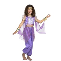 Costume de princesse arabe lilas pour filles