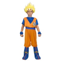 Costume Son Goku Saiyan avec accessoires dans une boîte pour enfants