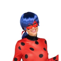 Perruque et masque de coccinelle pour femmes