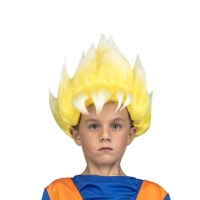 Perruque Son Goku Saiyan en boîte pour enfants