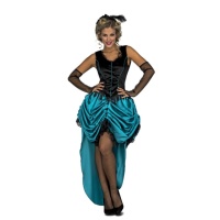 Costume bleu de danseuse burlesque pour femmes