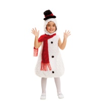 Costume de bonhomme de neige avec écharpe rouge pour bébés