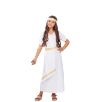 Costume romain blanc et or pour filles