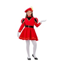 Costume royal rouge de pageboy pour filles