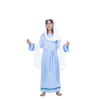 Costume de la Vierge Marie avec manteau blanc pour filles
