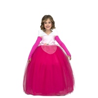 Costume de princesse rose avec chien pour filles