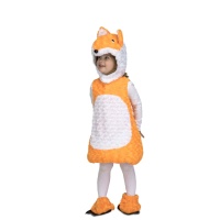 Costume de renard en peluche orange pour enfants