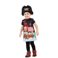 Costume de capitaine pirate pour bébé fille
