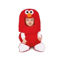 Costume Elmo de la rue Sésame avec chaussons pour bébés