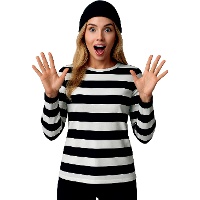 T-shirt à rayures noires et blanches pour femme