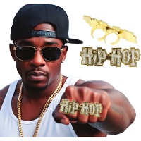 Bague Hip Hop dorée