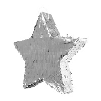 Piñata étoile métallisée 3D de 45 cm