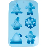 Moule à biscuits en silicone avec motifs de Noël, 16 x 25 cm - 6 empreintes