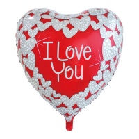 Ballon coeur I love you XL 92 cm