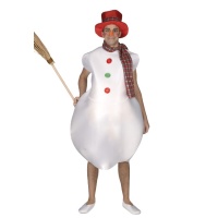 Costume de bonhomme de neige avec écharpe pour adultes