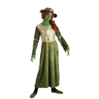Costume de princesse médiévale verte pour filles
