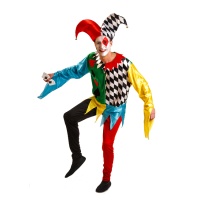 Costume d'arlequin avec couleurs