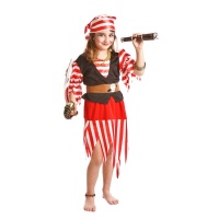 Costume de pirate Filibuster pour filles