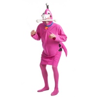 Costume de dinosaure rose pour adultes