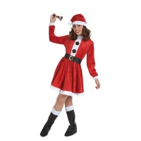 Costume de Père Noël avec couvre-bottes pour filles