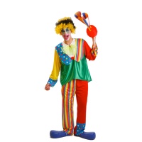 Costume de clown à pois pour adultes