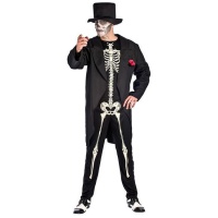 Costume de squelette avec veste pour adultes