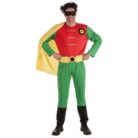 Costume de super-héros rouge et vert pour hommes