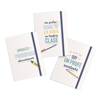 Cahier de l'enseignant avec message 10,5 x 14,5 cm - Dcasa - 1 pc.