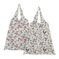Sac en tissu de Noël avec Baies pliable - 1 unité