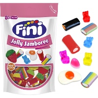Sac assorti de bonbons gélifiés et réglisse de couleurs - Fini Jolly jamboree - 165 gr