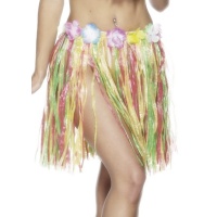Jupe hawaïenne multicolore avec des fleurs