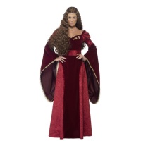Costume de luxe de femme médiévale