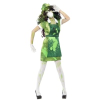 Costume de zombie radioactif pour femme