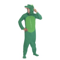 Costume de crocodile avec capuche et queue pour hommes