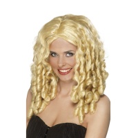 Perruque blonde longue avec des boucles