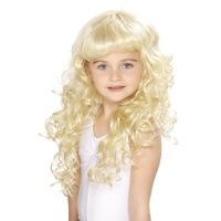 Perruque blonde bouclée pour enfants