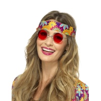 Lunettes de hippie rouges